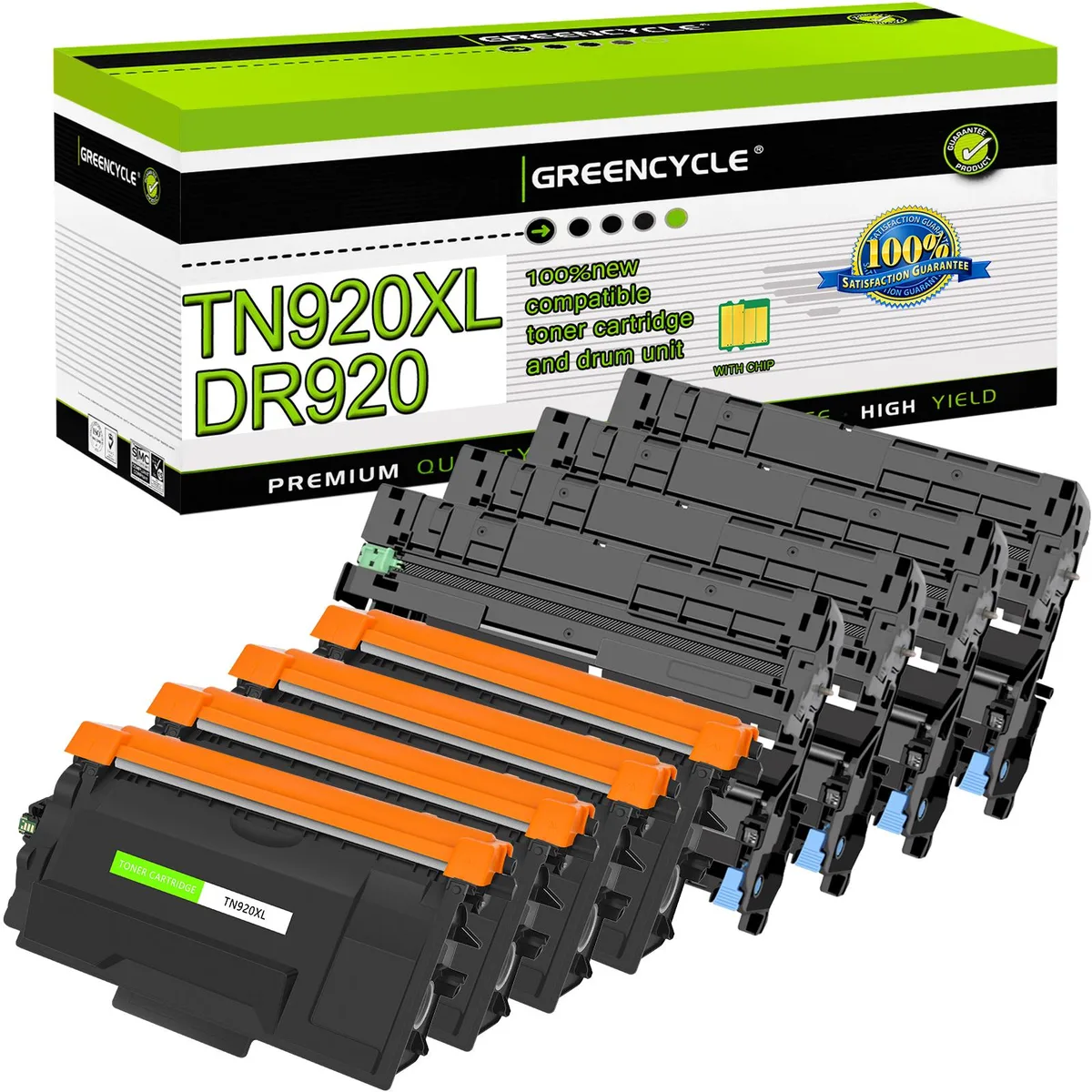 GREENCYCLE GREENCYCLE TN920XL DR920 8 Pack 4 Toner 4 Drum Unit — product photo
