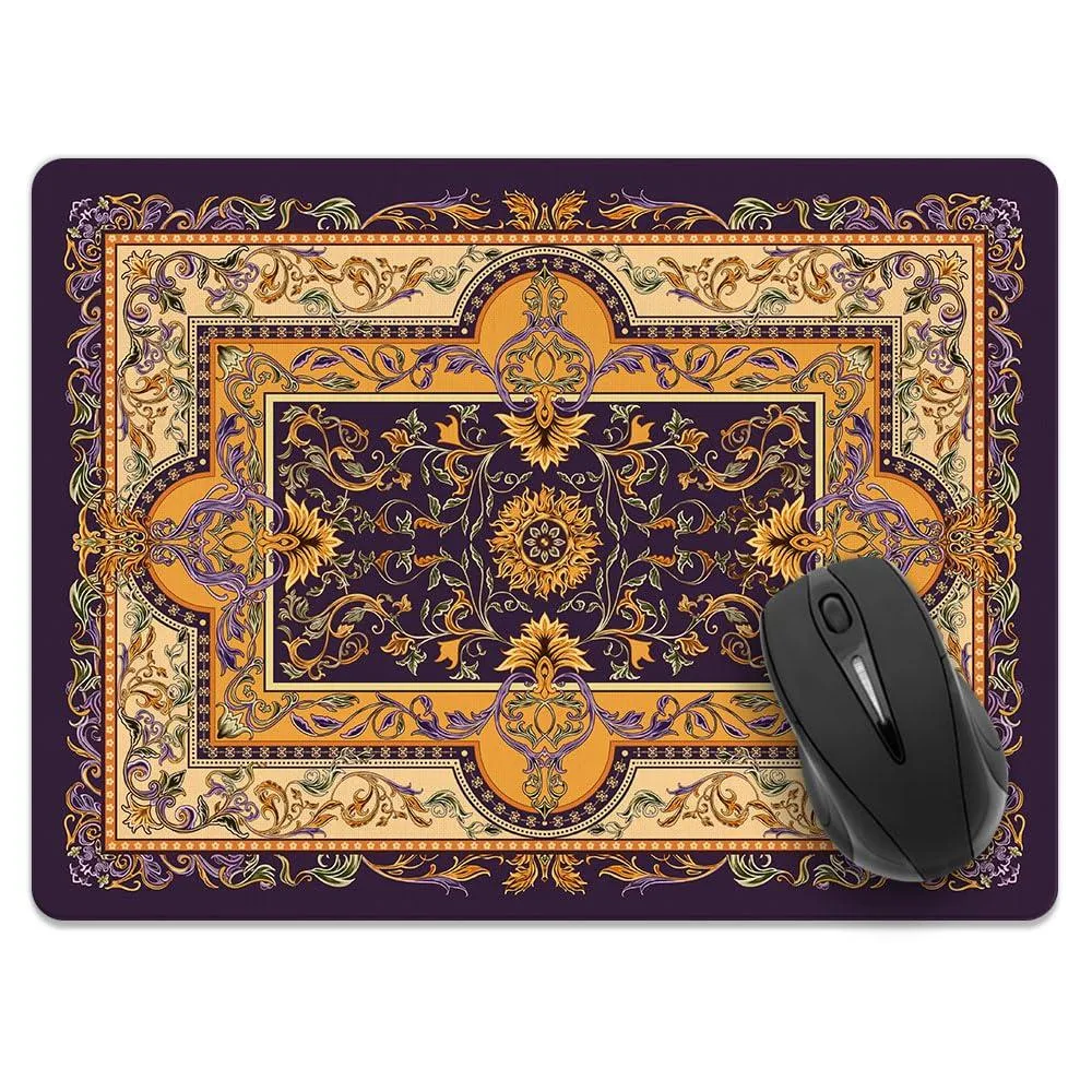 WIRESTER LGMOUSEPAD-SBLRMP0001-A8971 Vintage Oriental Purple Persian Floral Rug Mouse Pad — product photo