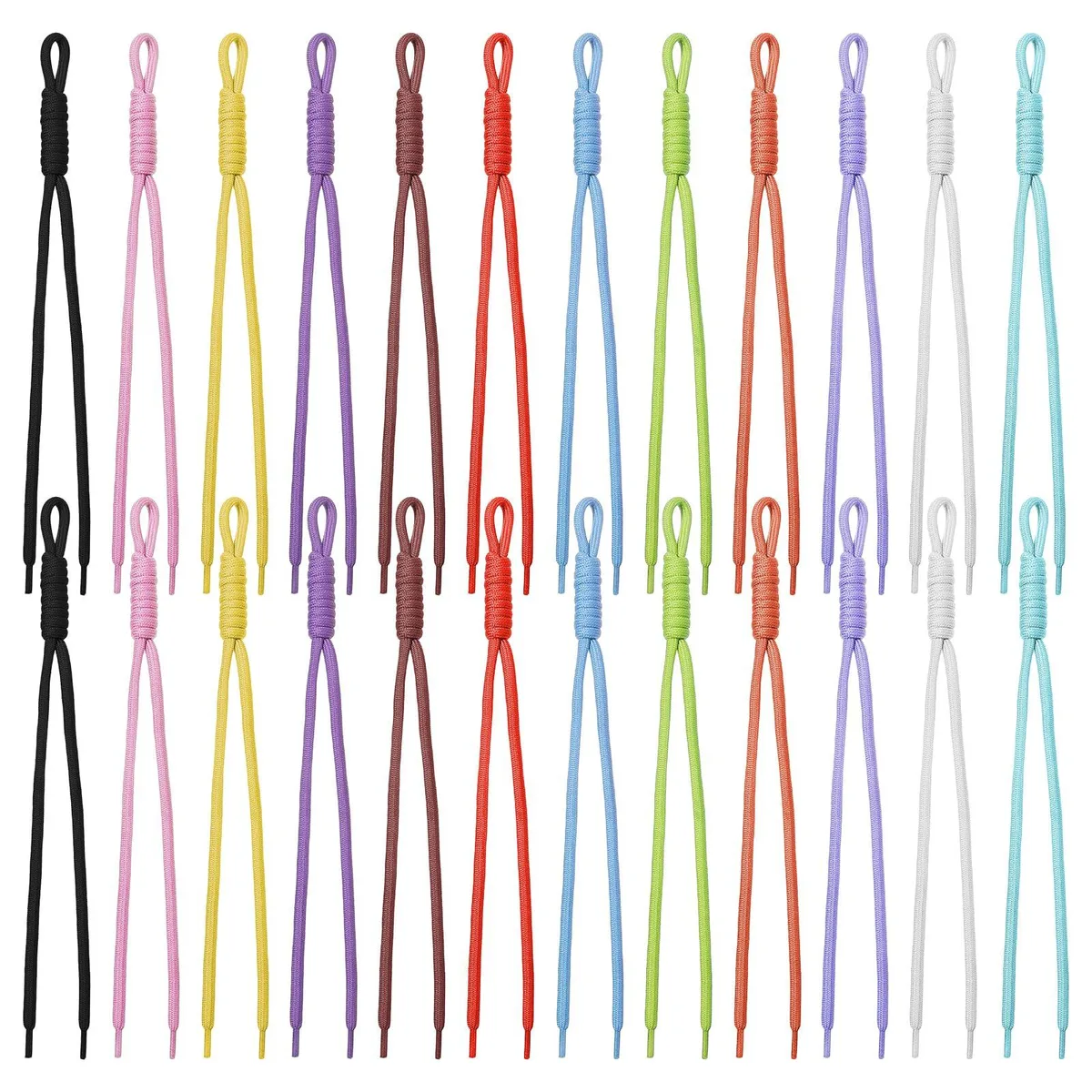 XLIUAX 5237KZHQ7974 24 Pcs Paracord Keyholder 12 Colors 26cm — product photo
