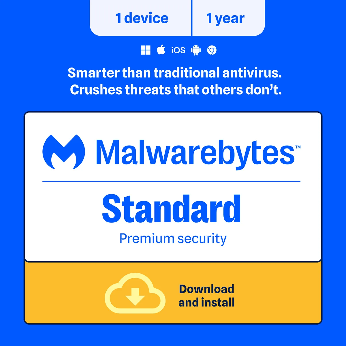 Malwarebytes Malwarebytes 850016168092ESD internet security 1 device 1 year download — product photo