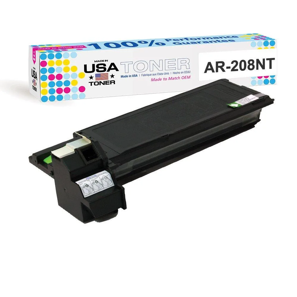 MADE IN USA TONER MADE IN USA TONER Black Toner Cartridge for Sharp AR 208D 208S Replaces AR-208NT 8000 Pages — product photo