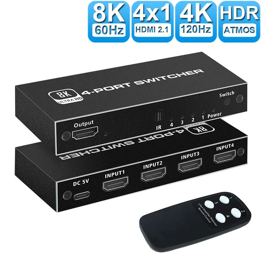 Jansicotek Jansicotek OZ8Q4 4x1 HDMI 2.1 Switch 48Gbps 8K60Hz — product photo