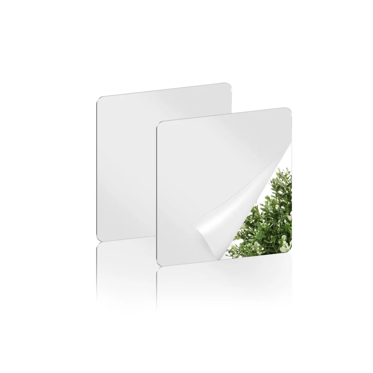 yuntop PS Frameless Wall Mirror 2 Pack 5.9 inch Acrylic — product photo