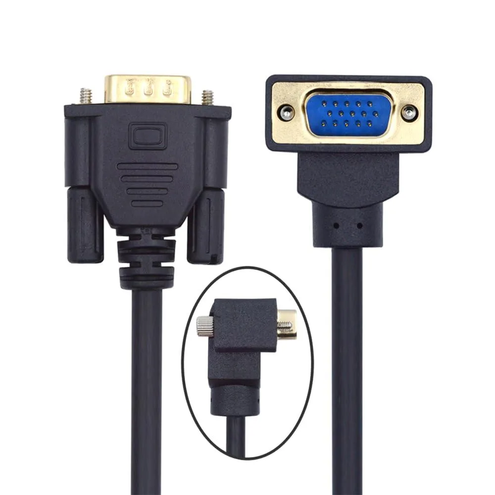 Vszerda Vszerda 90 Degree VGA RGB Cable Down Angled Male to Straight Male 3COAX+6C 1m/3.3ft — product photo