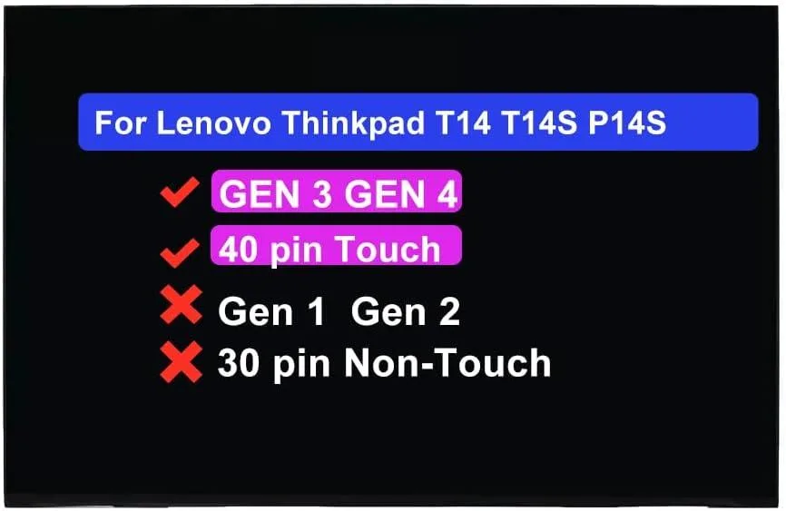 NUOLAISUN NUOLAISUN 14.0" FHD+ 1920x1200 40-pin laptop screen — product photo
