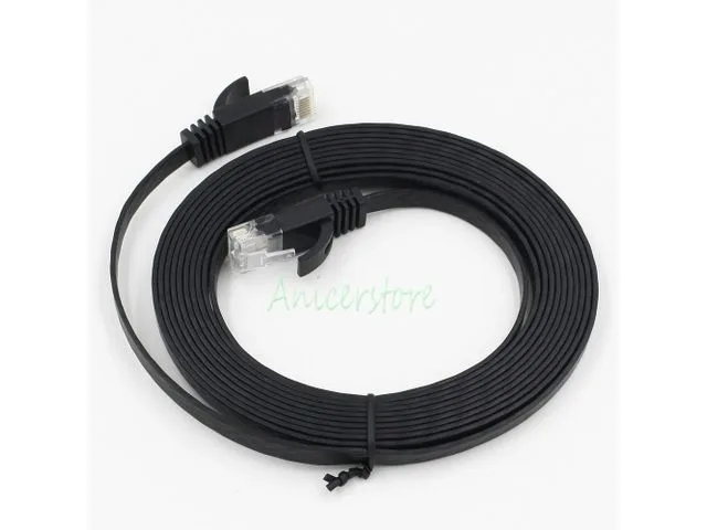 ETopSell ETopSell Cat 6 Flat Ethernet Patch Cable 10 m 32.8 ft Black — product photo