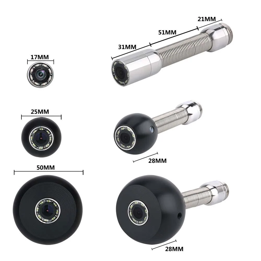 China Bks China Bks 17mm 30M/98ft IP68 Pipe Inspection Camera 1200 TVL 5in Monitor — product photo