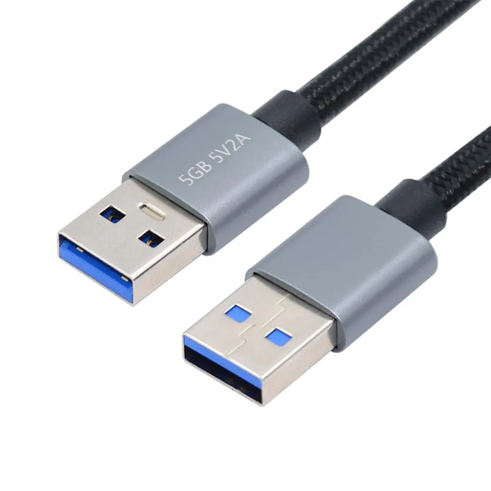 Fervit Fervit USB 3.0 Type-A Male to Male Cable Silver 30cm 5Gbps — product photo