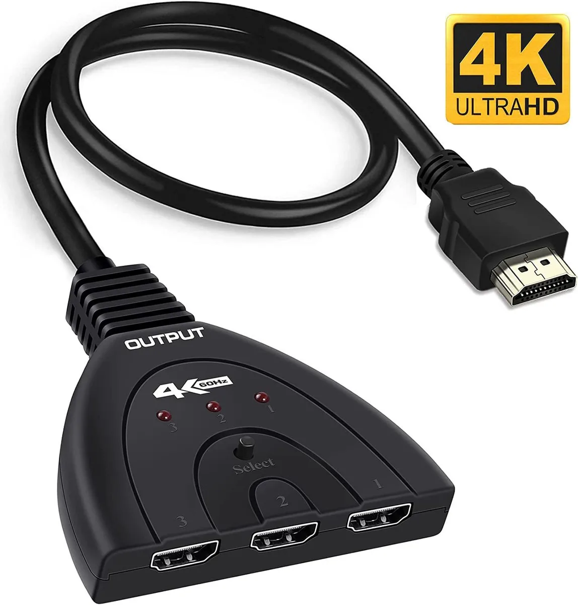 Jansicotek Jansicotek OZQ1 3 Port HDMI Switch 4K@60Hz video switch — product photo