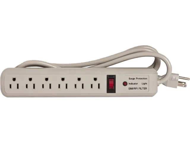 Compucessory Compucessory 25102 Surge Protector 1080 Joules 6 Outlets 6' Cord — product photo
