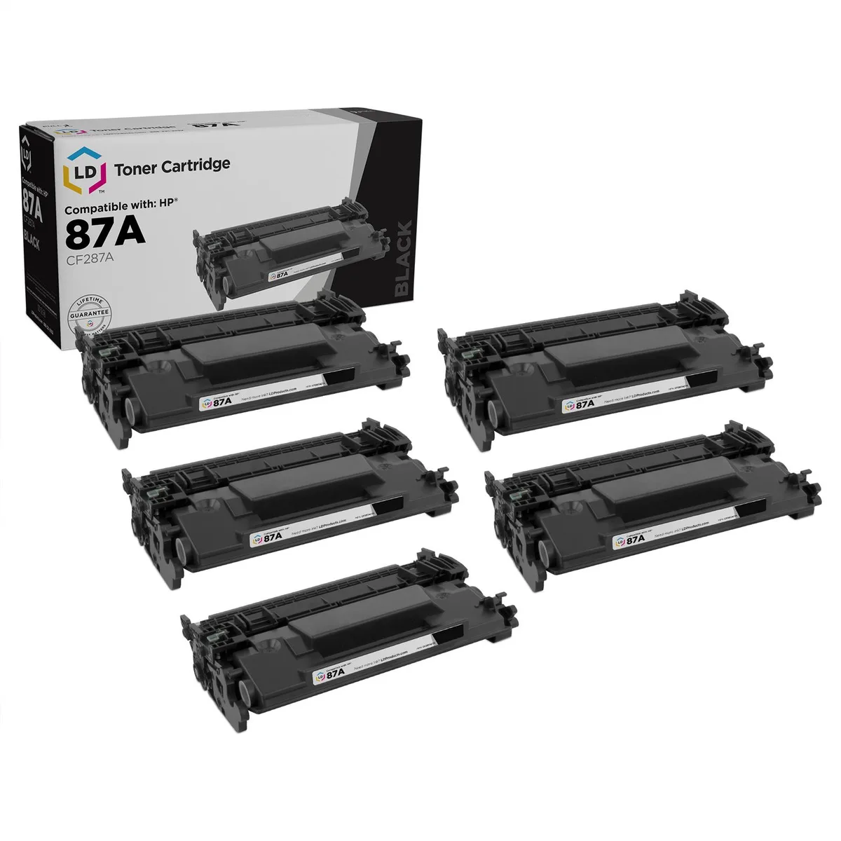 LD Products LD Products HP 87A CF287A Compatible Toner Cartridge Black 5-Pack — product photo