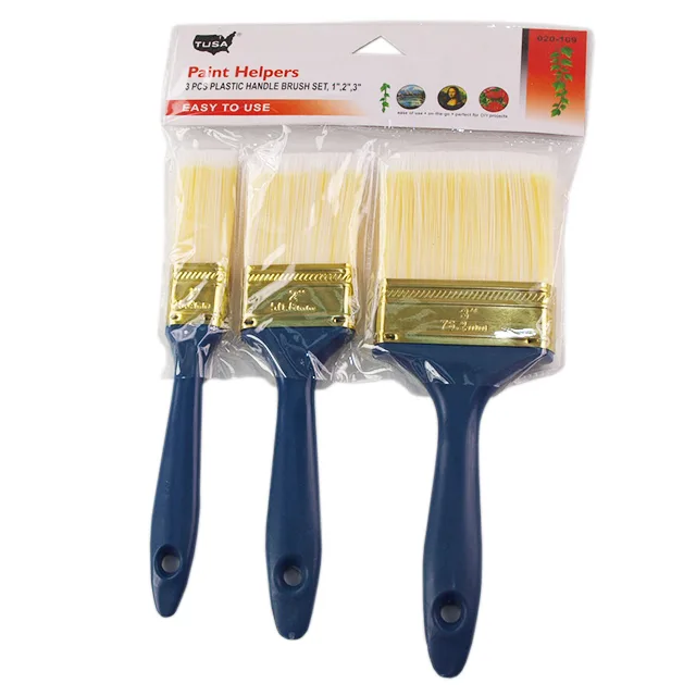 Tusa Tusa 020-109 Paint Helpers 3 Piece Plastic Handle Brush Set — product photo