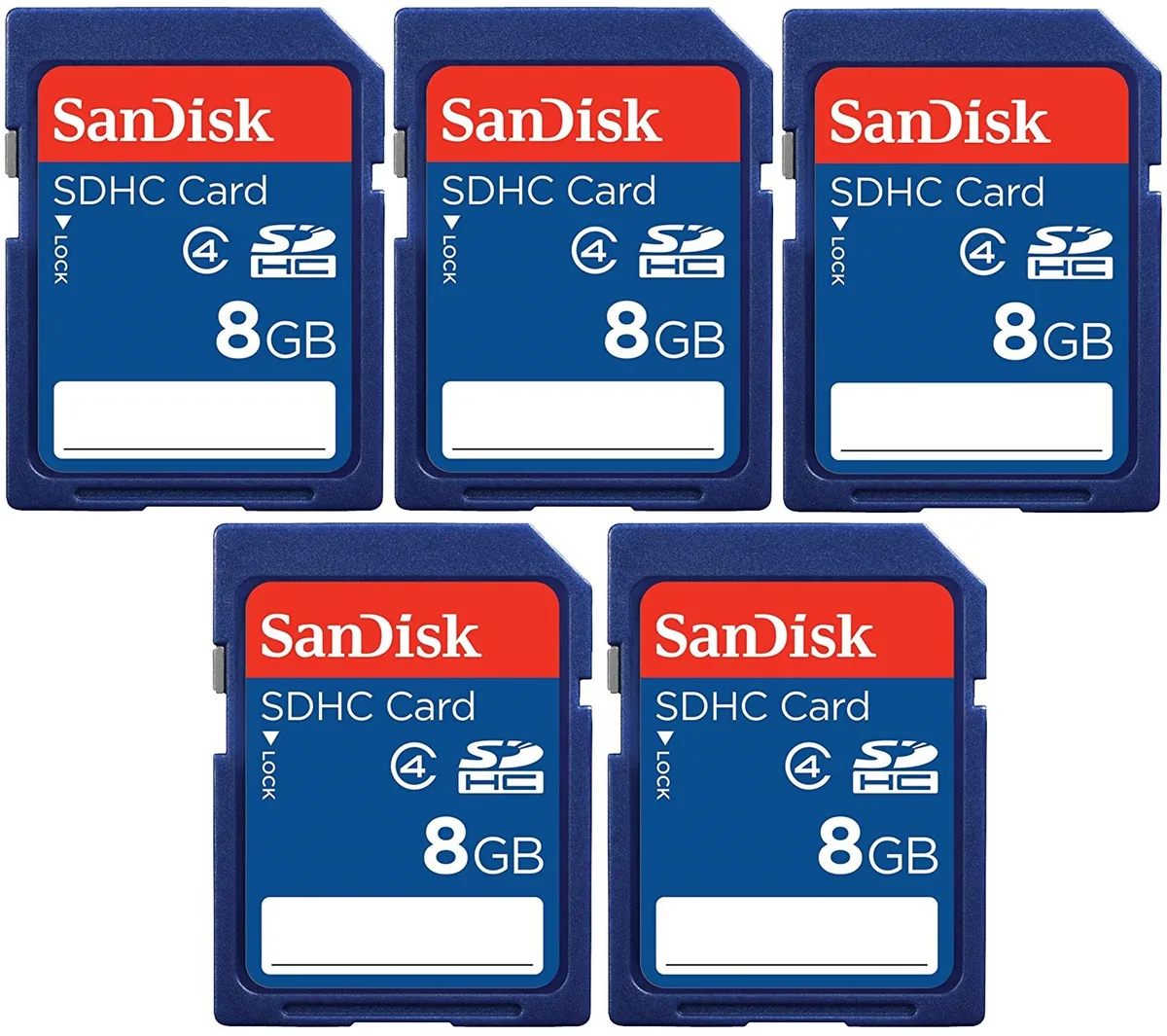 SanDisk SanDisk SDSDB-032G-B35 32GB SDHC Class 4 5-pack with USB reader — product photo