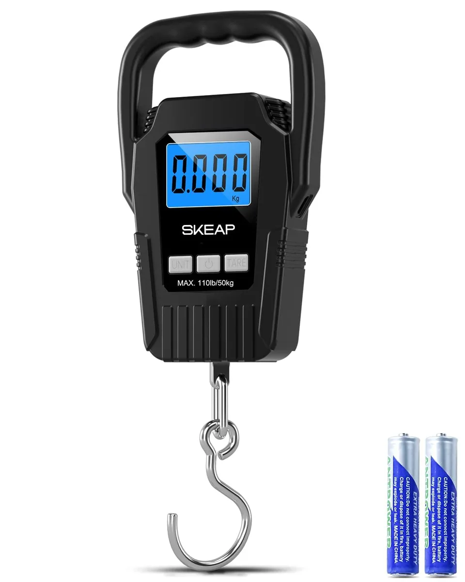  SKEAP SKEAP-002 Digital Fish Scale 110lb 50kg Backlit LCD — product photo