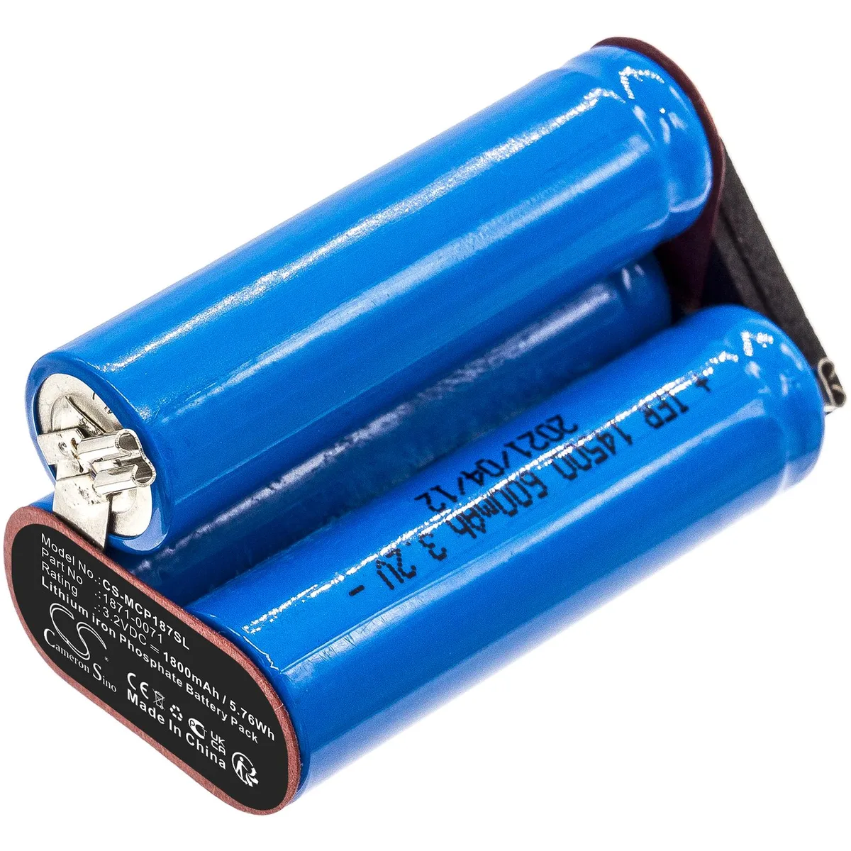 Cameron &amp; Co Cameron &amp; Co DS-CS-MCP187SL LiFePO4 Battery 3.2V 1800mAh Black — product photo