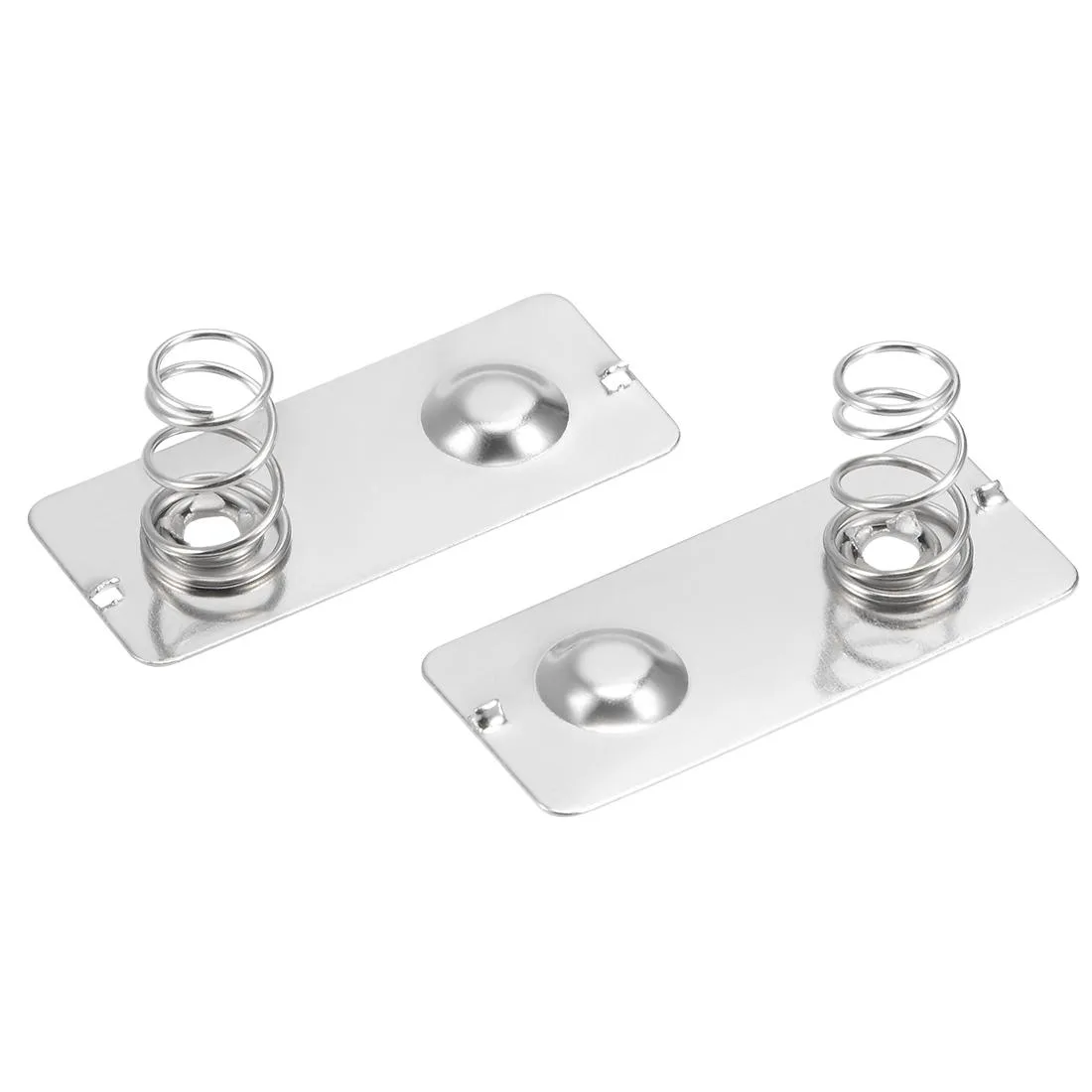 Unique-Bargains Unique-Bargains 50 Pcs AA Battery Converter Spring Plate 28x12x0.3mm Silver Tone — product photo