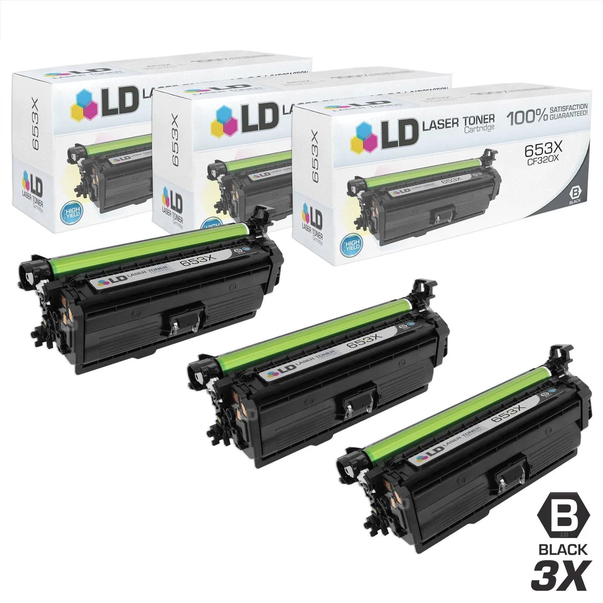 LD Products LD Products CF320XCTA High Yield Black Toner Cartridge 3 Pack — product photo