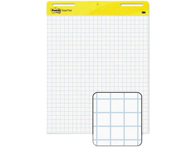 Post-it 560 self-stick easel pad, white quad-ruled sheets, 25 by 30 inches