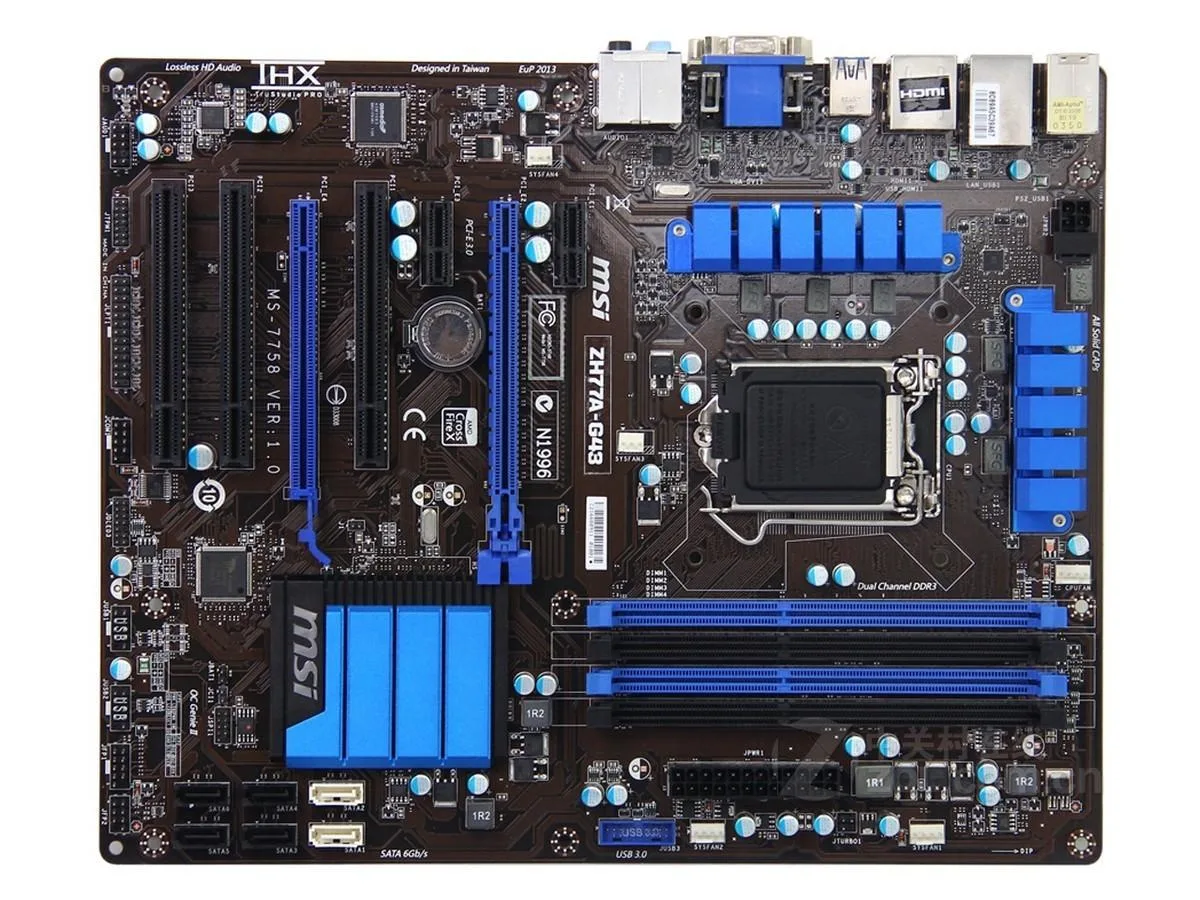MSI MSI ZH77A-G43 Intel H77 LGA 1155 Intel motherboard — product photo