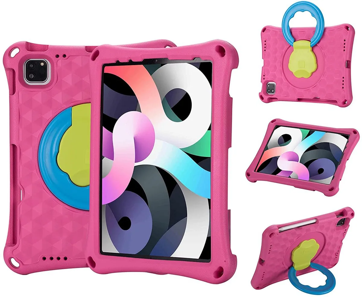 anicestore anicestore iPad Air 5th/4th Gen 10.9" 2022/2020 Pink EVA Foam Hybrid Case with Rotating Grip Handle — product photo