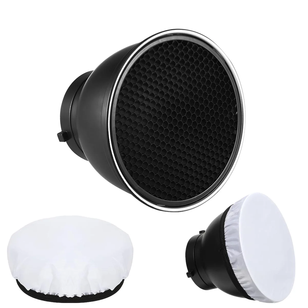  Heliora Y0016 7" Bowens Reflector with 60° Grid &amp; Soft Cloth — product photo