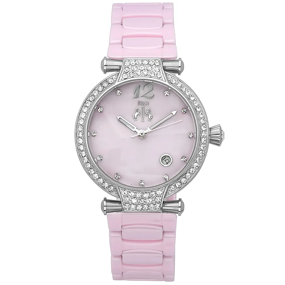Jivago Jivago JV2213 36 mm pink MOP dial ceramic bracelet watch — product photo