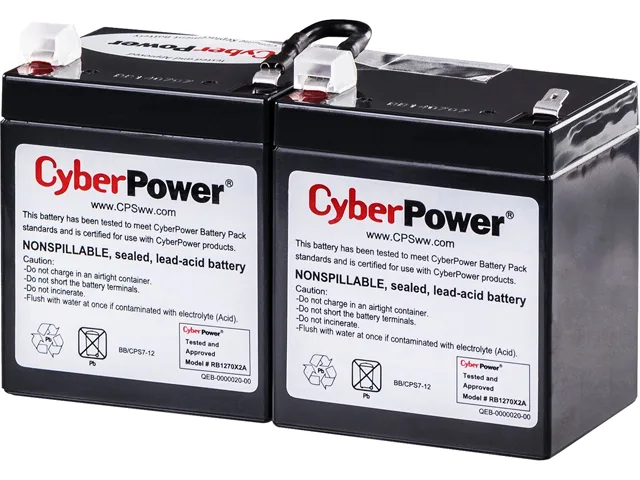 CyberPower CyberPower RB1270X2A UPS Replacement Battery 12V 7AH 2-Pack — product photo