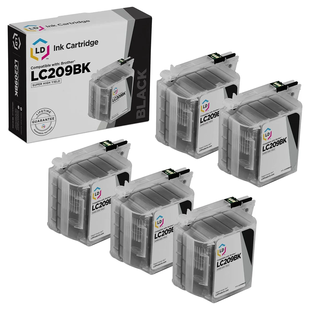 LD Products LD Products LC209BK 5PK EHY Black Ink Cartridges 2400 Pages — product photo