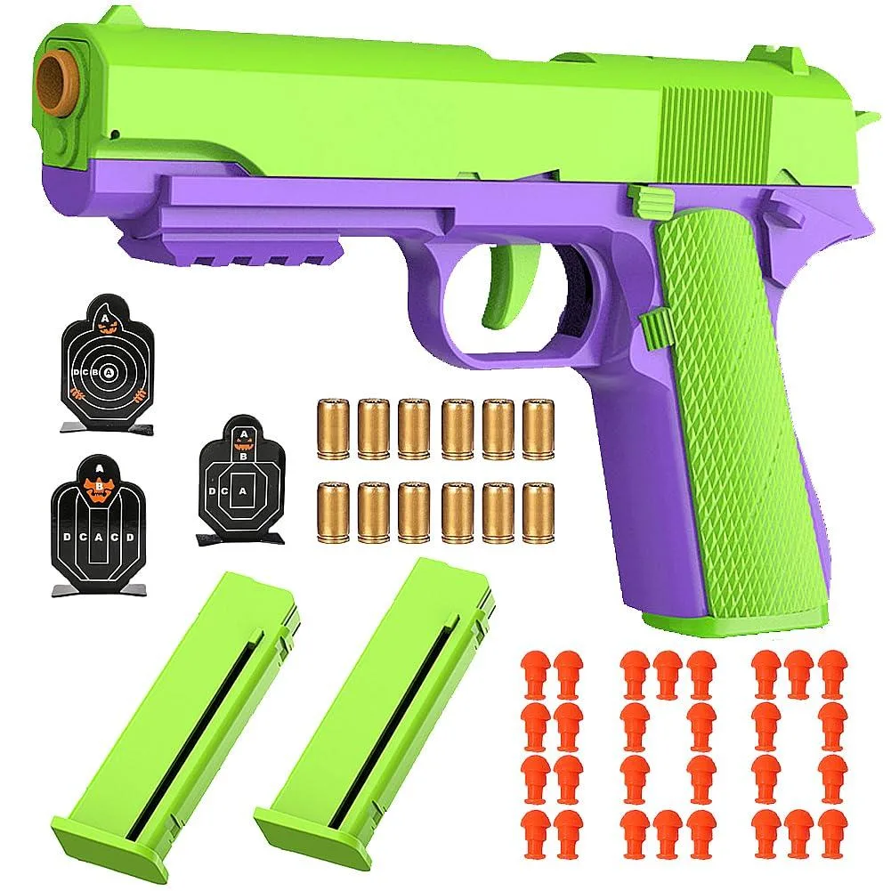 Dreamplay 1911-Green Shell Ejecting Toy Gun — product photo