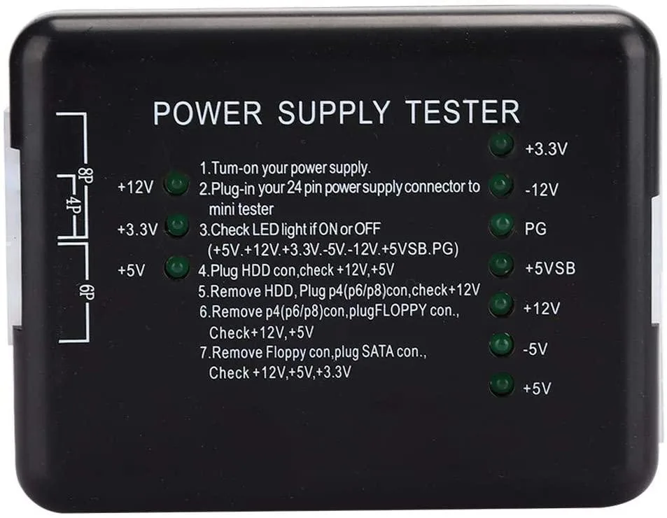 myVolts myVolts ATX Power Supply Tester 24 20 12 3.3 SATA — product photo