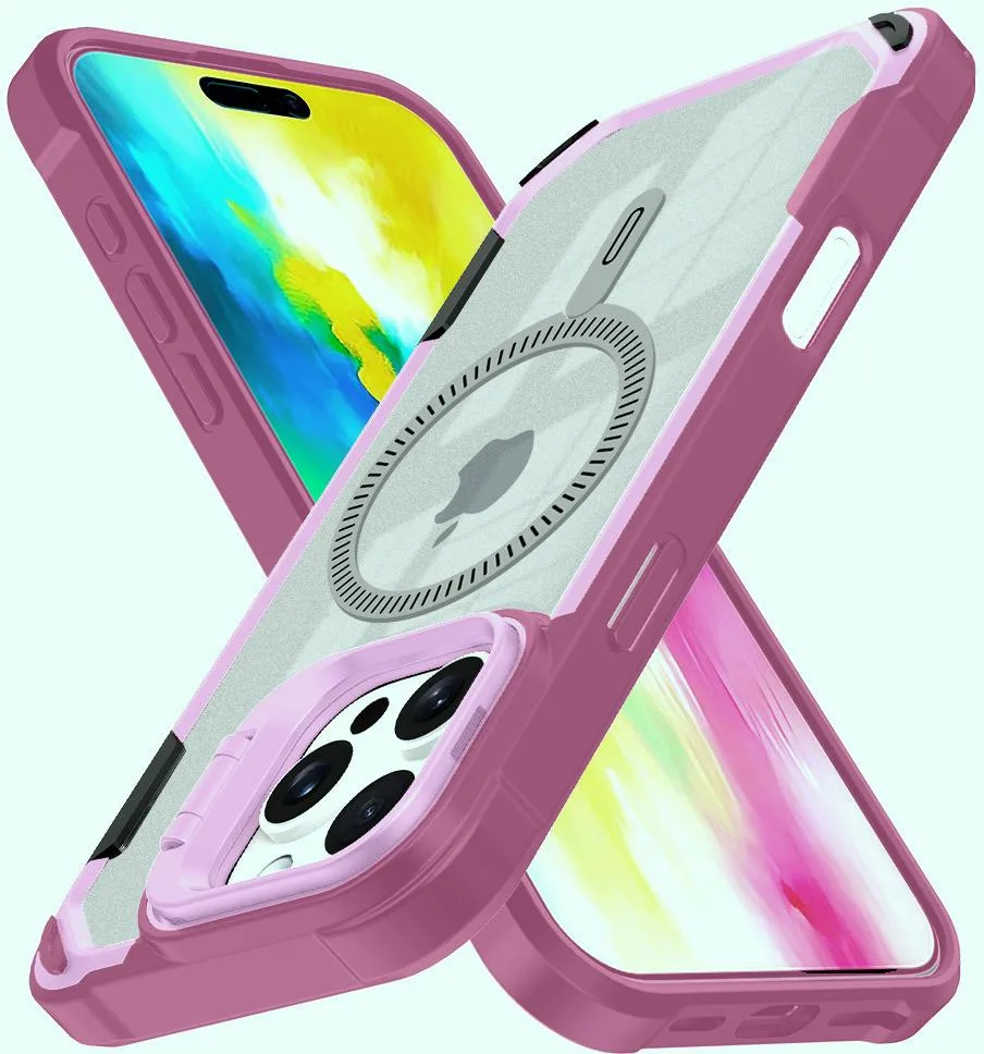 Nakedcellphone Nakedcellphone CamStand Hybrid Case iPhone 16 Pro MagSafe Soft Pink — product photo