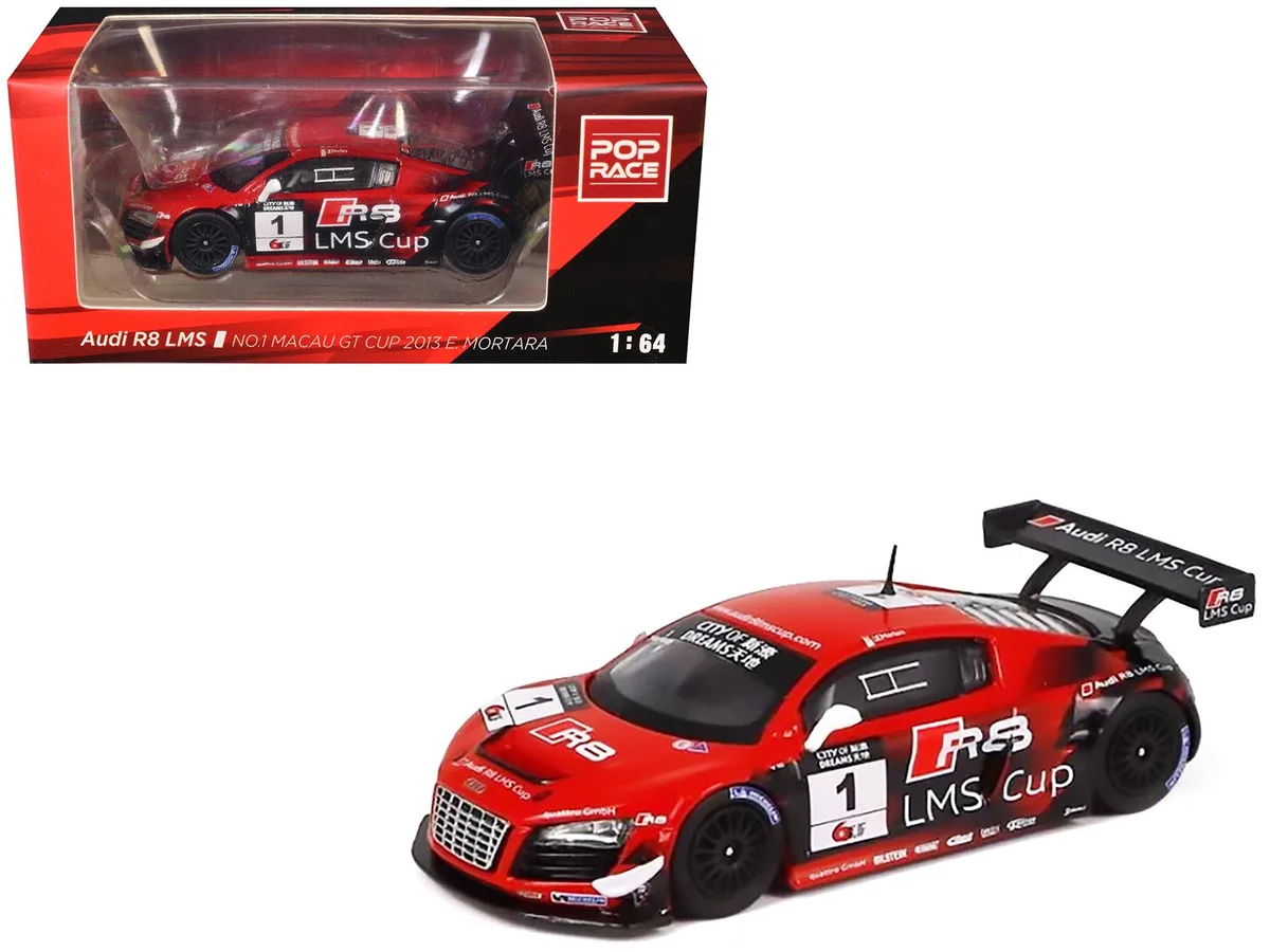 Pop Race Pop Race Audi R8 LMS #1 Edoardo Mortara Macau GT Cup 2013 1/64 Diecast Car — product photo