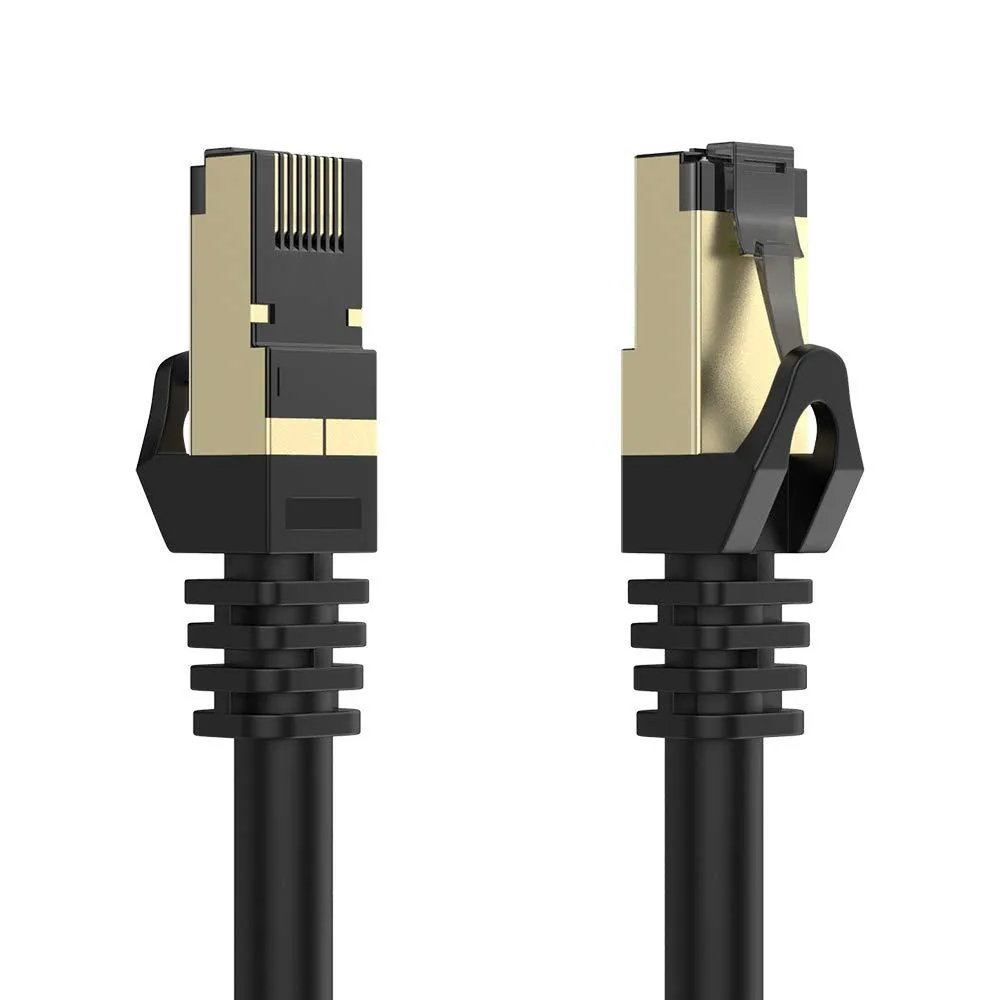 BUCIER BUCIER Cat 8 Ethernet Cable 16.5ft 40Gbps 2000MHz SFTP Gold RJ45 — product photo