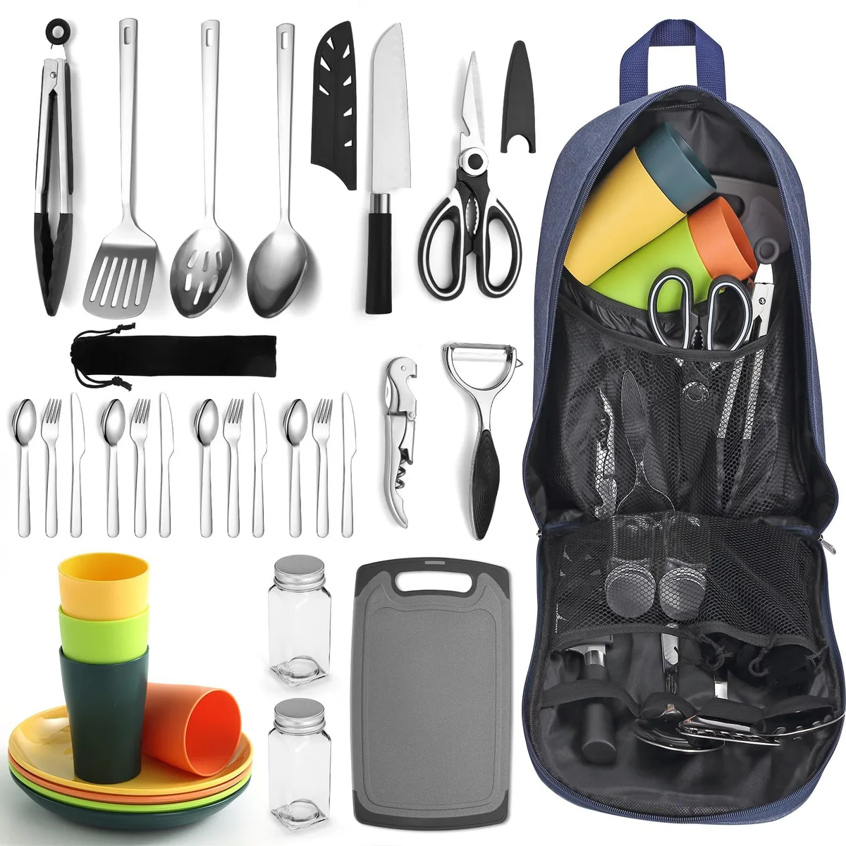 Healthy Living BL.Camping Cooking Utensils SetA 23 Piece Stainless Steel Camping Cooking Set — product photo
