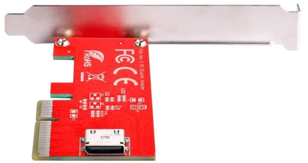 Vszerda Vszerda PCIe 4.0 x4 to Oculink SFF-8612 SFF-8611 Host Adapter with Bracket — product photo