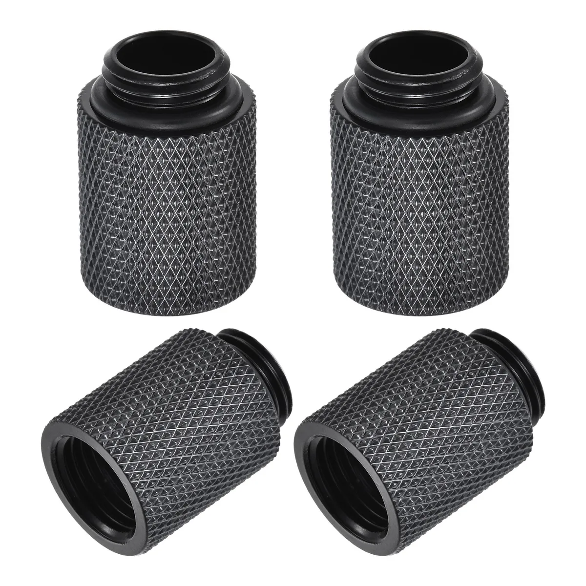 Unique-Bargains Unique-Bargains Male to Female Extender Fitting G1/4 20mm Black 4pcs — product photo