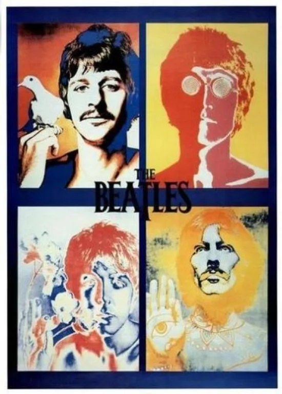 Posterazzi Beatles 4 Faces poster 24 x 36 inches
