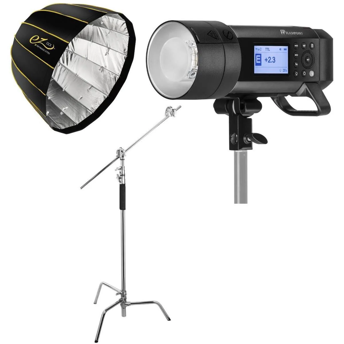 Flashpoint Brand Flashpoint XPLOR 600Pro TTL Monolight Kit 28in Softbox 40in Arm — product photo