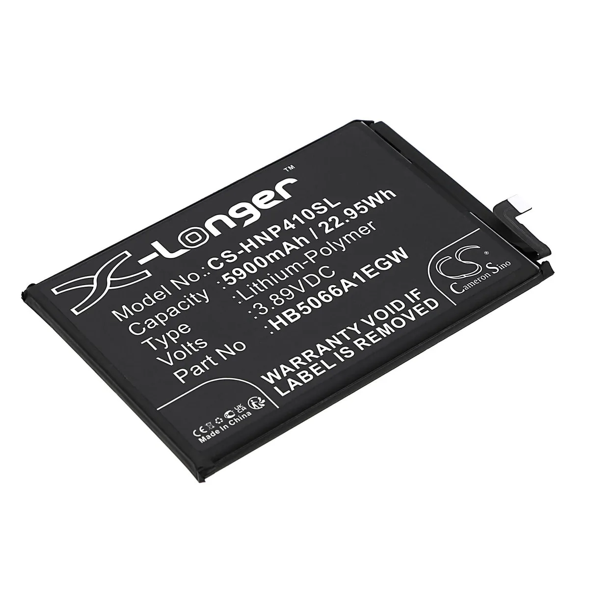  Cameron Sino Honor HB5066A1EGW 5900mAh cell phone battery — product photo