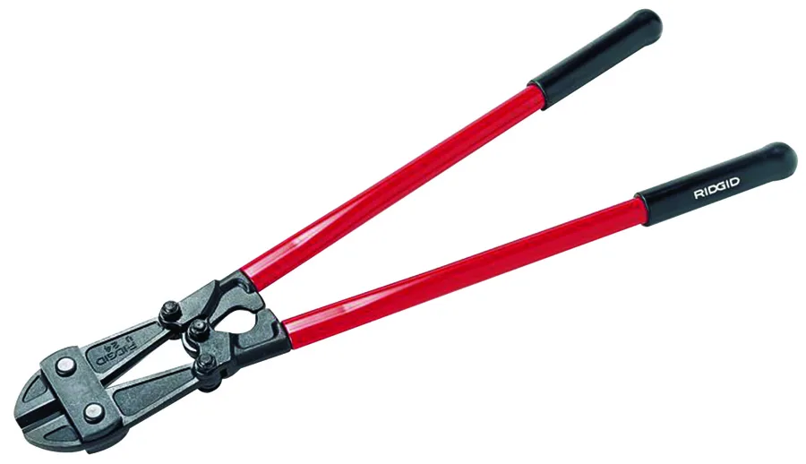 Ridgid 26 inch bolt cutters with rubber grips and unfinished blades