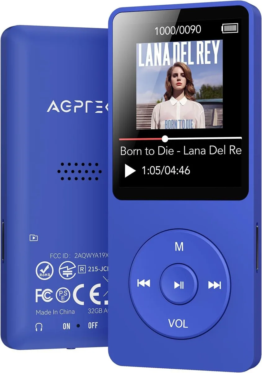 BFKK BFKK A02 MP3 player 32GB Blue Bluetooth 5.3 1.8in screen — product photo