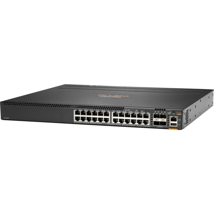 HPE HPE Aruba 6300M JL664A 24-port 1GbE 4-port SFP56 network switch — product photo