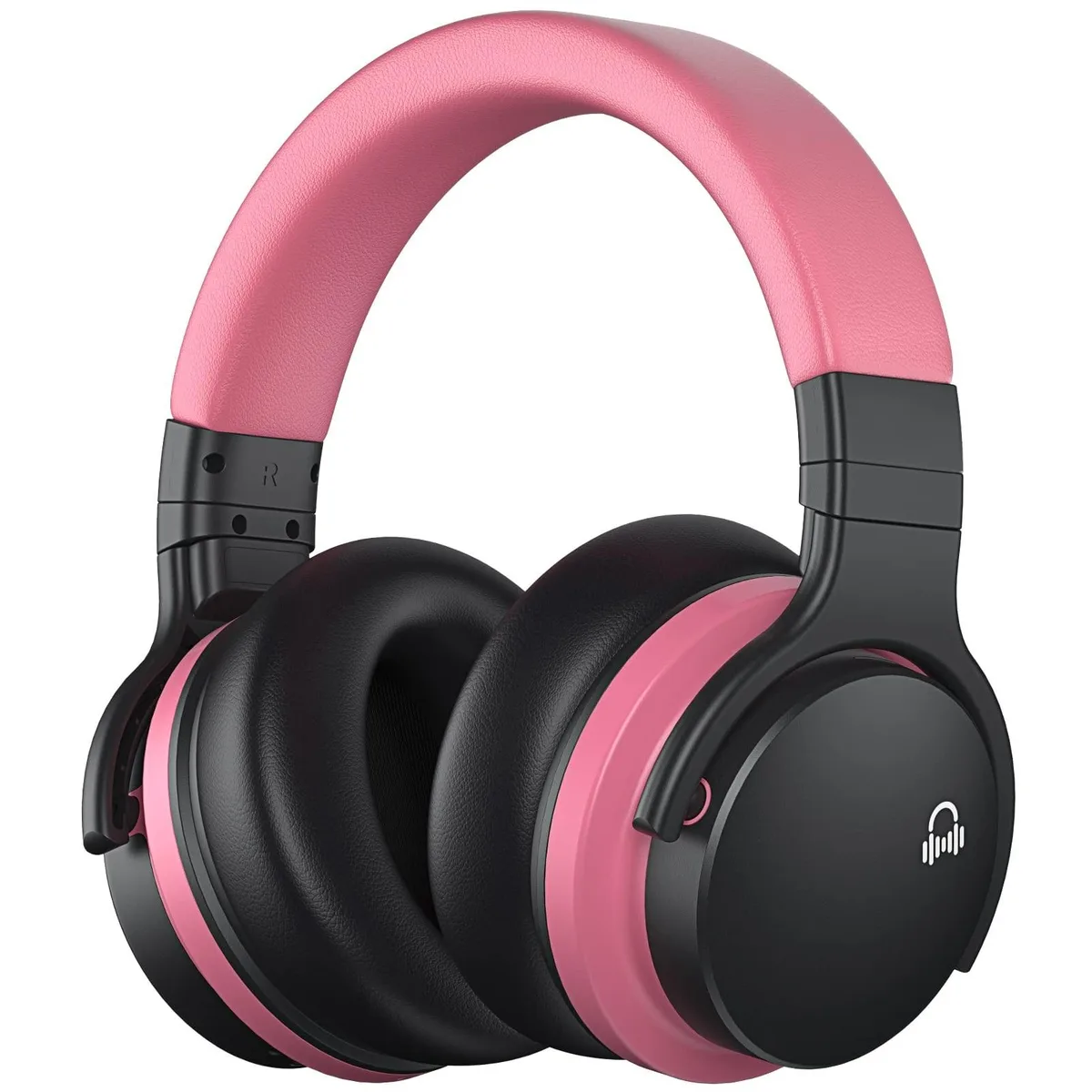 Over-ear wireless headphones with built-in microphone, matte finish