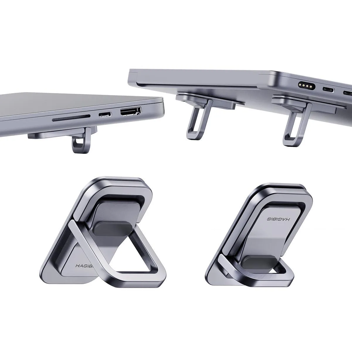 No Sew No Sew ZN1 Grey laptop stand 3.54 x 2.75 x .59 in 10 20 36 mm heights — product photo