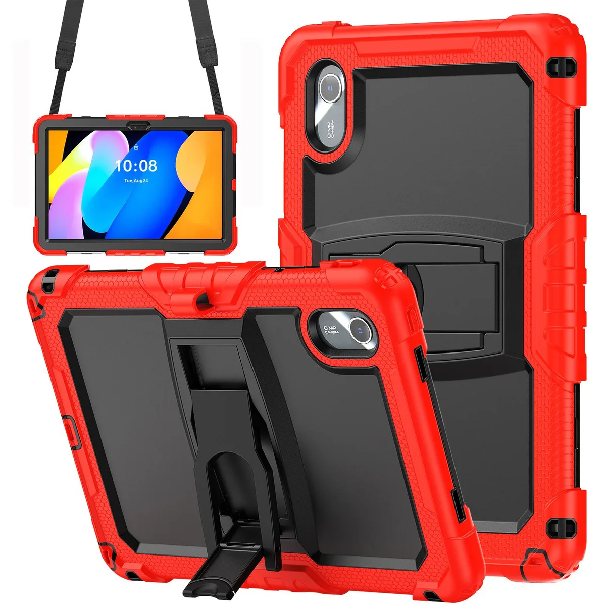 Werleo Werleo TB336FU/TB336ZU laptop case 11 inch 2025 shockproof pencil holder shoulder strap stand red — product photo