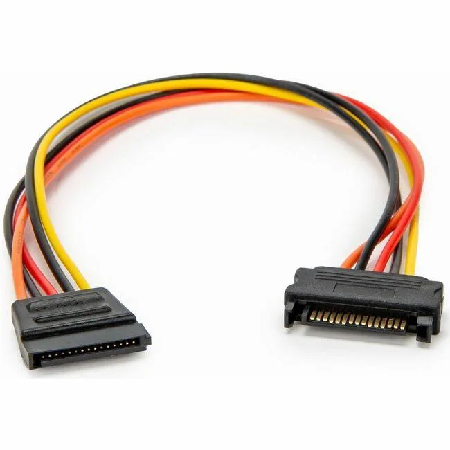 Rocstor Rocstor Y10C866-RD 12in 15-pin SATA power extension cable video accessory — product photo
