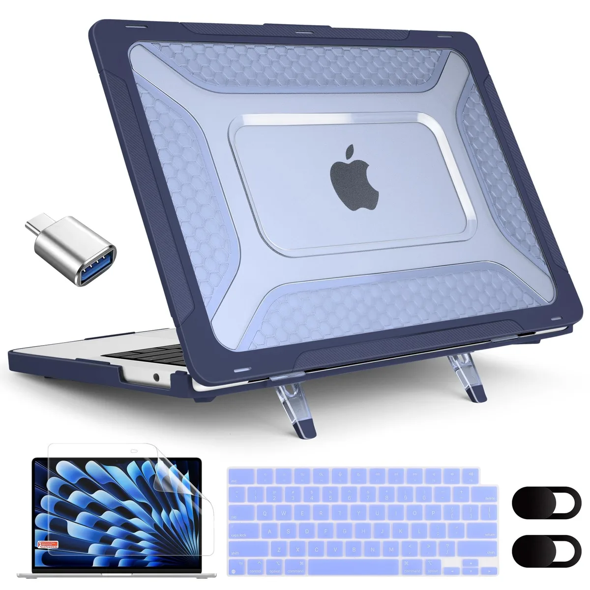 GSM Outdoors GSM Outdoors 2 in 1 Accessory for MacBook Air 15 inch 2026 2025 2024 2023 Navy Blue — product photo