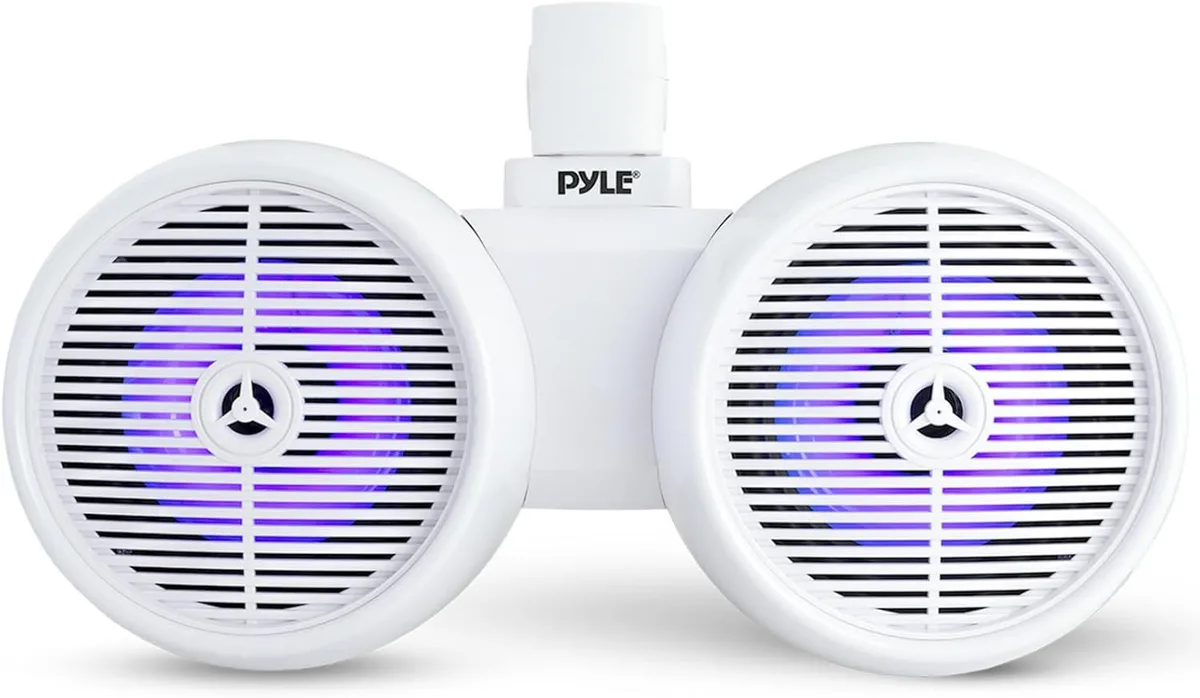 Pyle Pyle PLMRWK81WT 8" Dual Marine Wakeboard Speakers White 300W — product photo