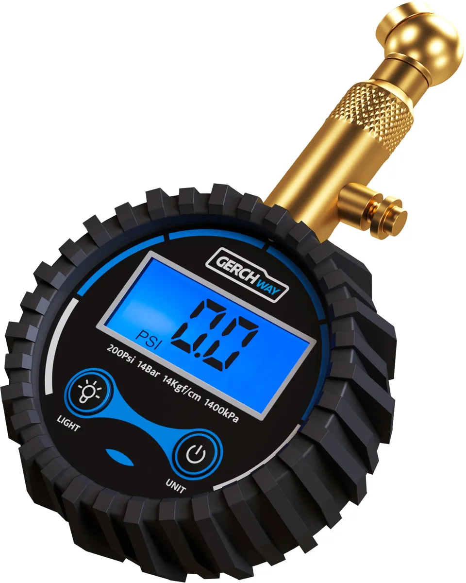 KEHIPI KEHIPI Digital Tire Pressure Gauge 360° Swivel Chuck 200 PSI — product photo