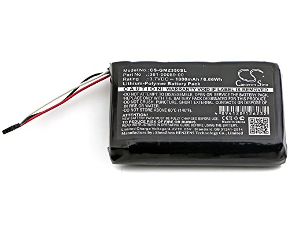  Cameron Sino 1800mAh battery for Garmin ZUMO 340LM 350LM 390LM — product photo
